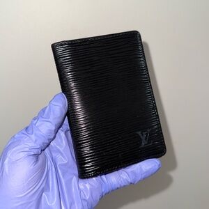 Louis Vuitton Black Epi Leather Card Holder